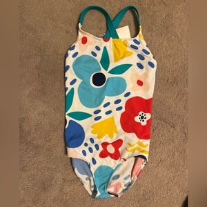 Mini Boden Colorful Floral Kids Swimsuit